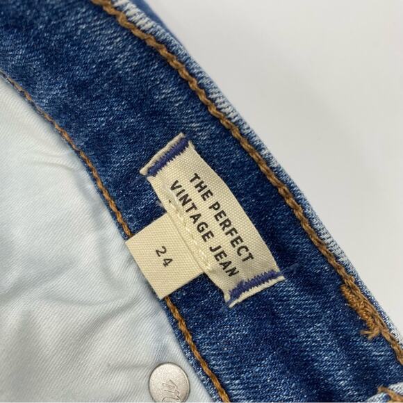 Madewell The Perfect Vintage Jean Manorford Wash Instacozy Edition Size 24 Ankle - Picture 10 of 10